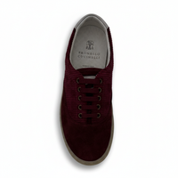 Brunello Cucinelli Textured Leather and Suede Low-Top Sneakers with Gum Sole