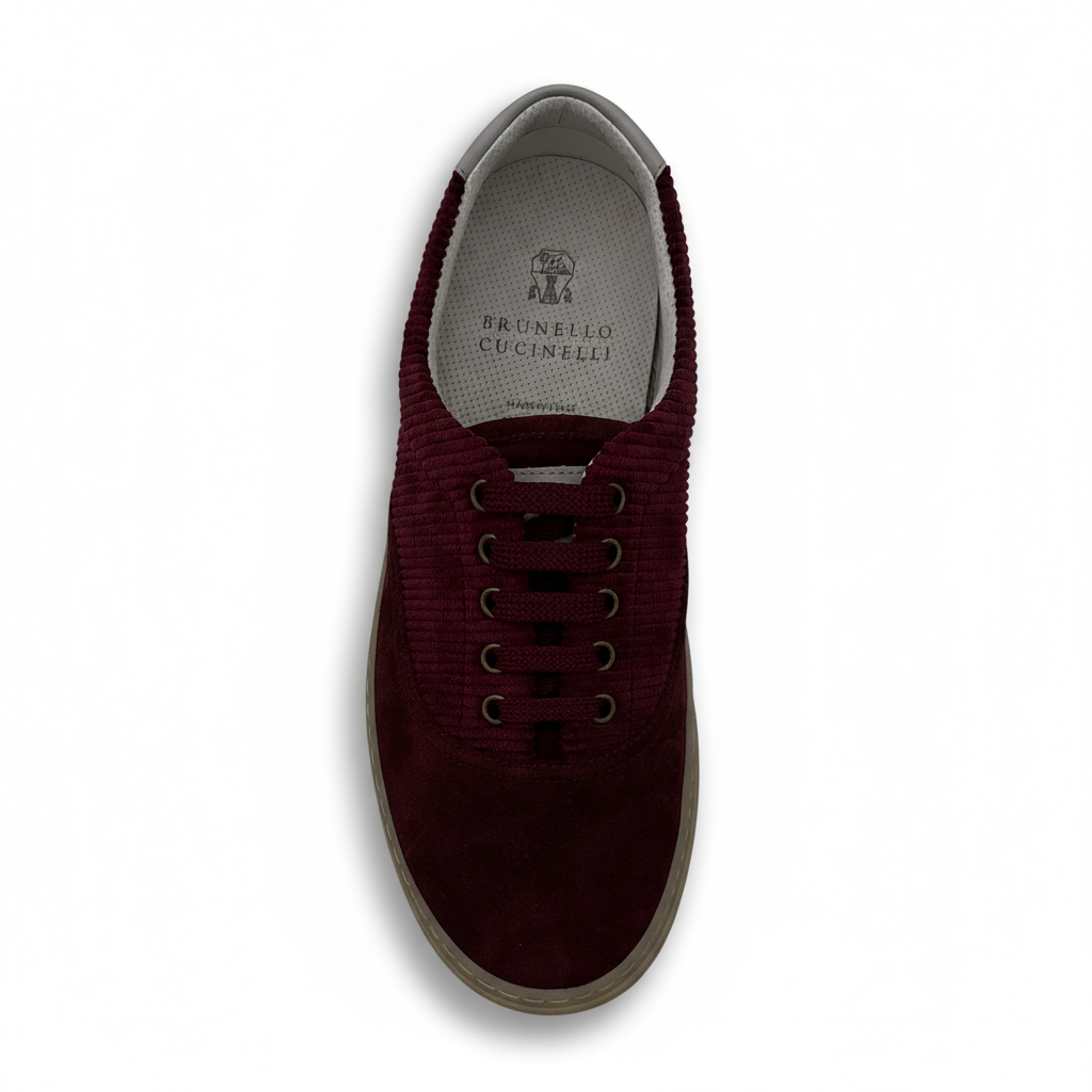 Brunello Cucinelli Textured Leather and Suede Low-Top Sneakers with Gum Sole