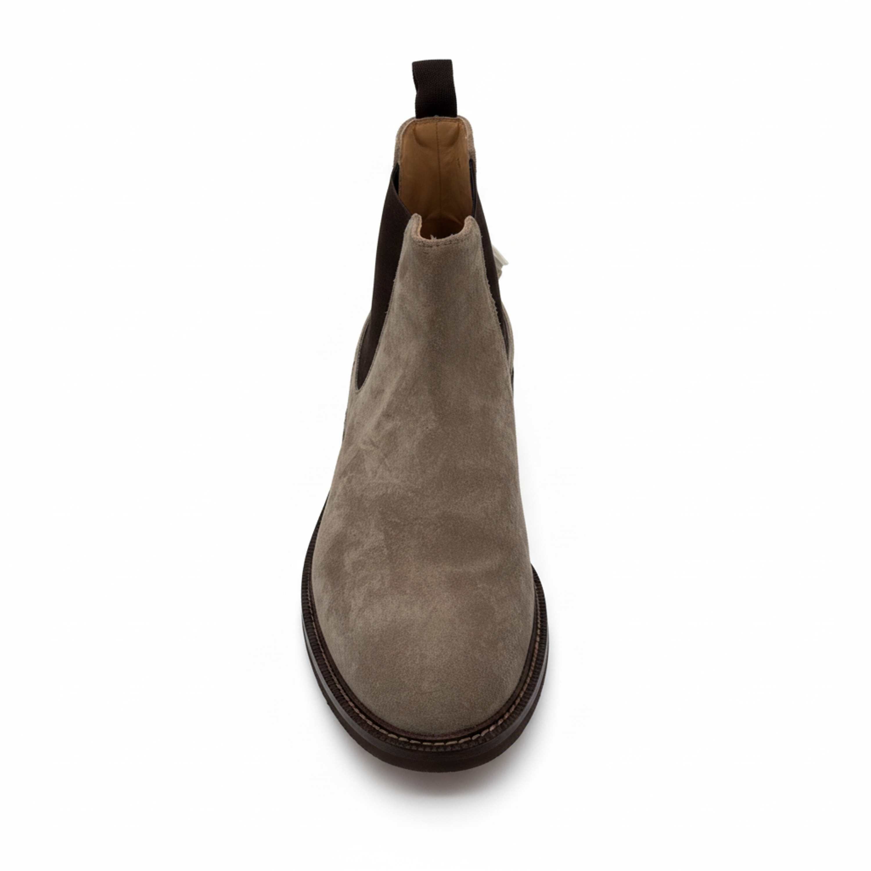 Brunello Cucinelli Light Grey Suede Chelsea Boots