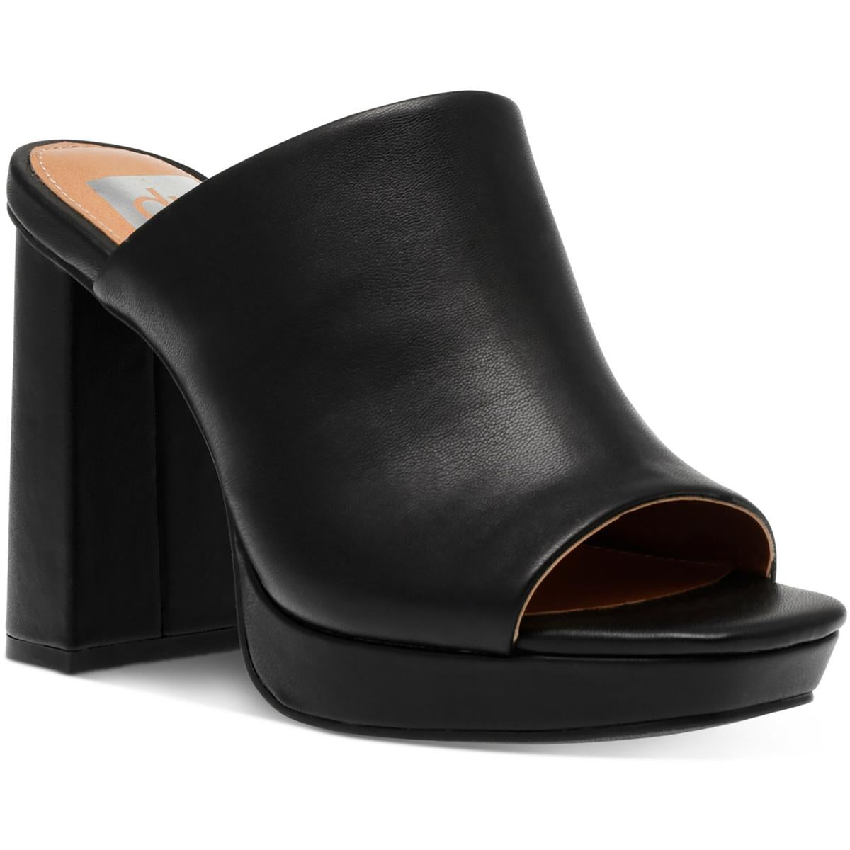 Womens Faux Leather Mule Sandals