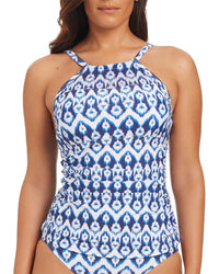 Beyond Control Swimwear Beyond Control Swimwear Fine Ikat High Neck Tankini
