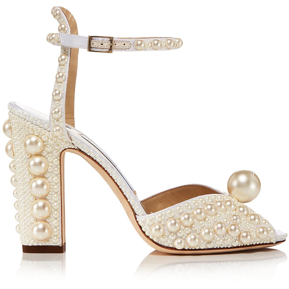 Sacaria 100 Womens Sating Peep Toe Block Heel