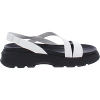 Jubalee Womens Padded Insole Faux Leather Slingback Sandals
