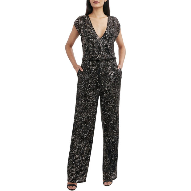 Womens Sequined Evening Jumpsuit