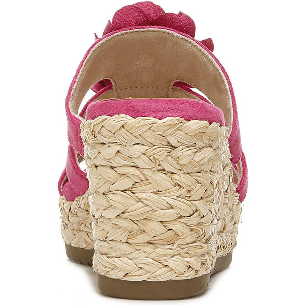Oodles-Flwr Womens Slip On Wedge Sandals