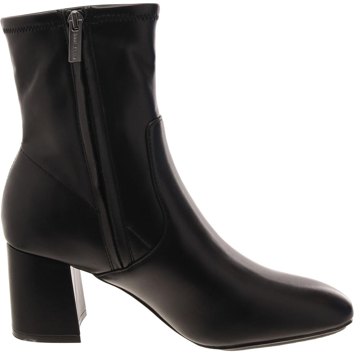 City Womens Faux Leather Zipper Ankle Boots
