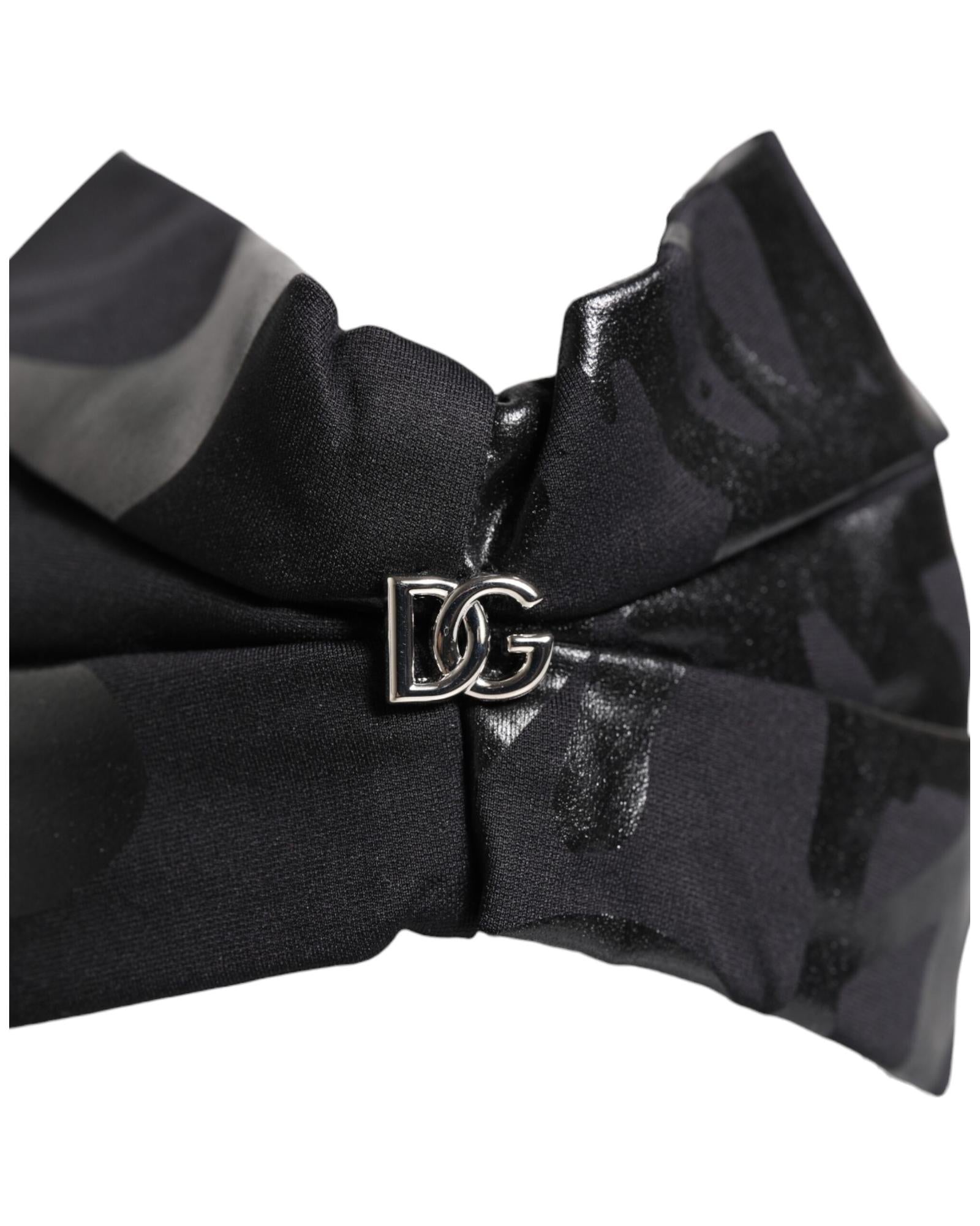 Dolce & Gabbana Hair Bow Headband Women Black Hair Accessories