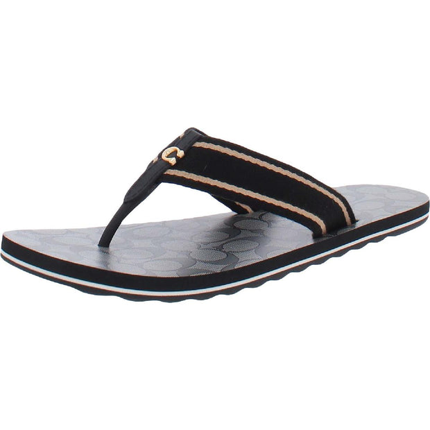 Zoe Webbed Womens Thong Slip On Flip-Flops