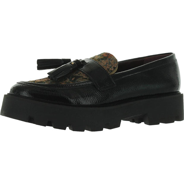 Balinna Womens Patent Loafer Heels