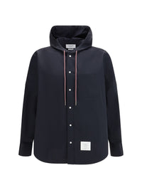 Thom Browne Men Nylon Cotton Hooded Jacket