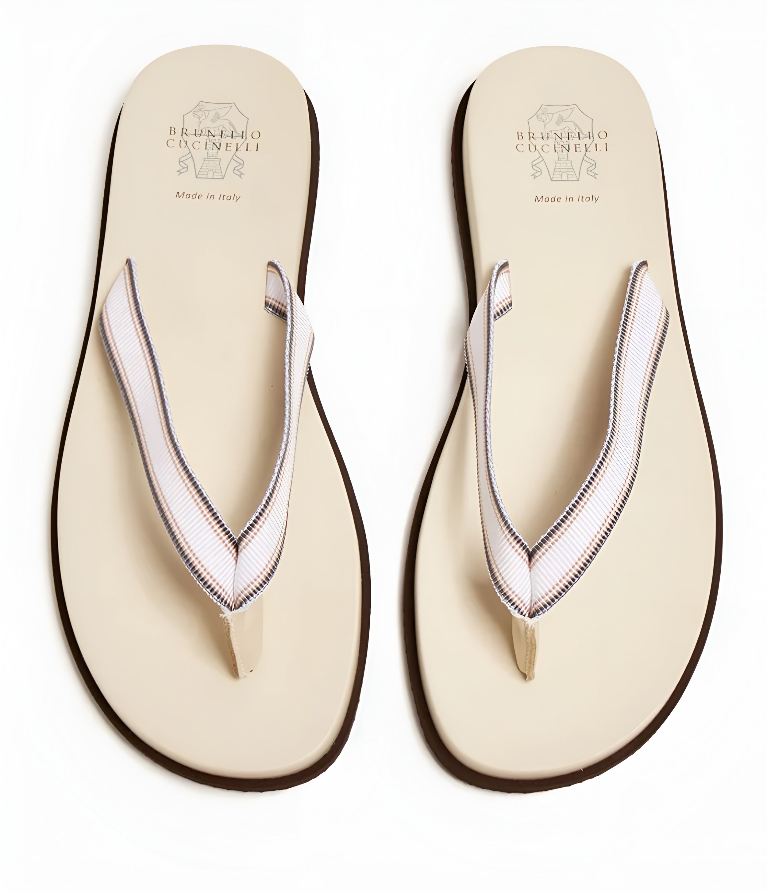 BRUNELLO CUCINELLI MENS SLIPPERS IN BEIGE