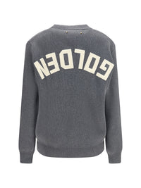 Golden Goose Women Cotton Crewneck Sweater With Back Logo