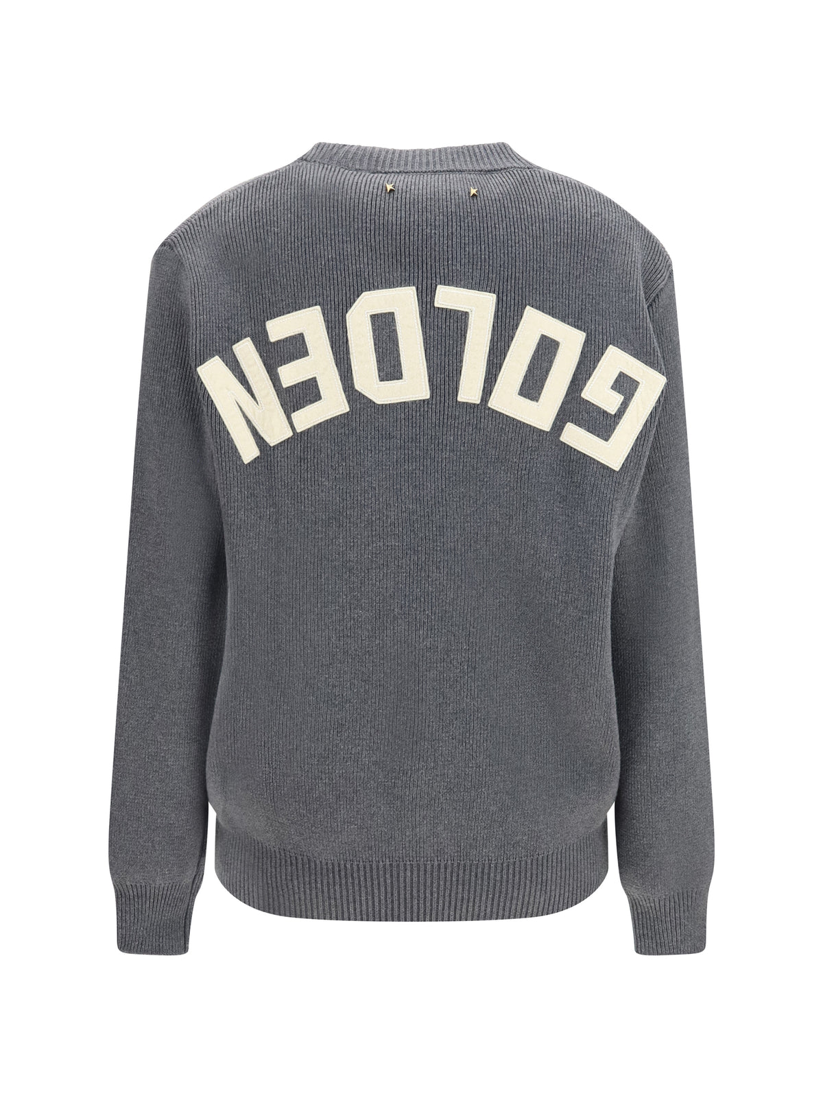 Golden Goose Women Cotton Crewneck Sweater With Back Logo