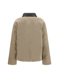 Brunello Cucinelli Women Padded Down Jacket With Leather Collar