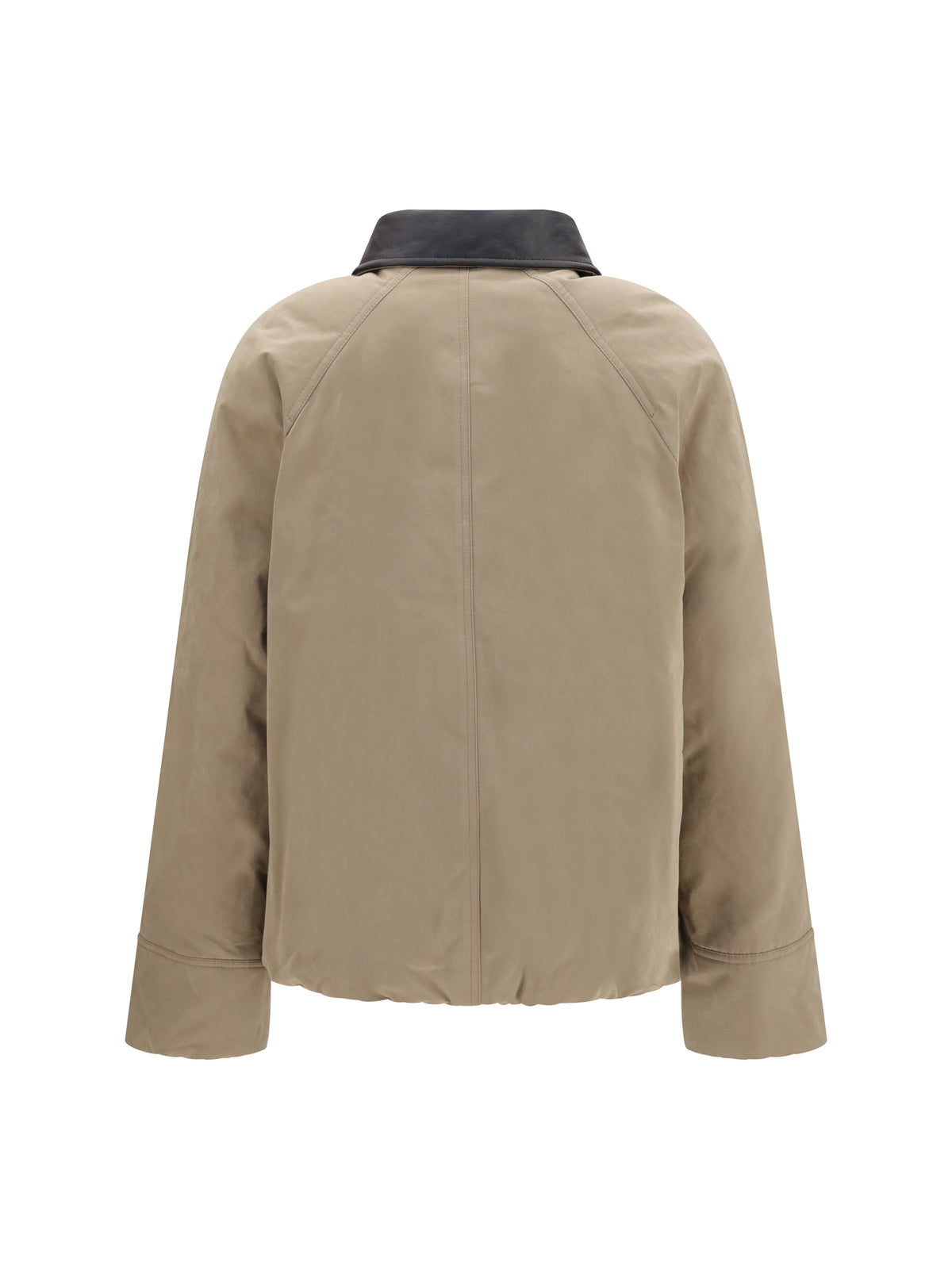 Brunello Cucinelli Women Padded Down Jacket With Leather Collar