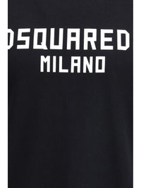Dsquared2 Men T-Shirt With “Dsquared2 Milano” Logo Printed