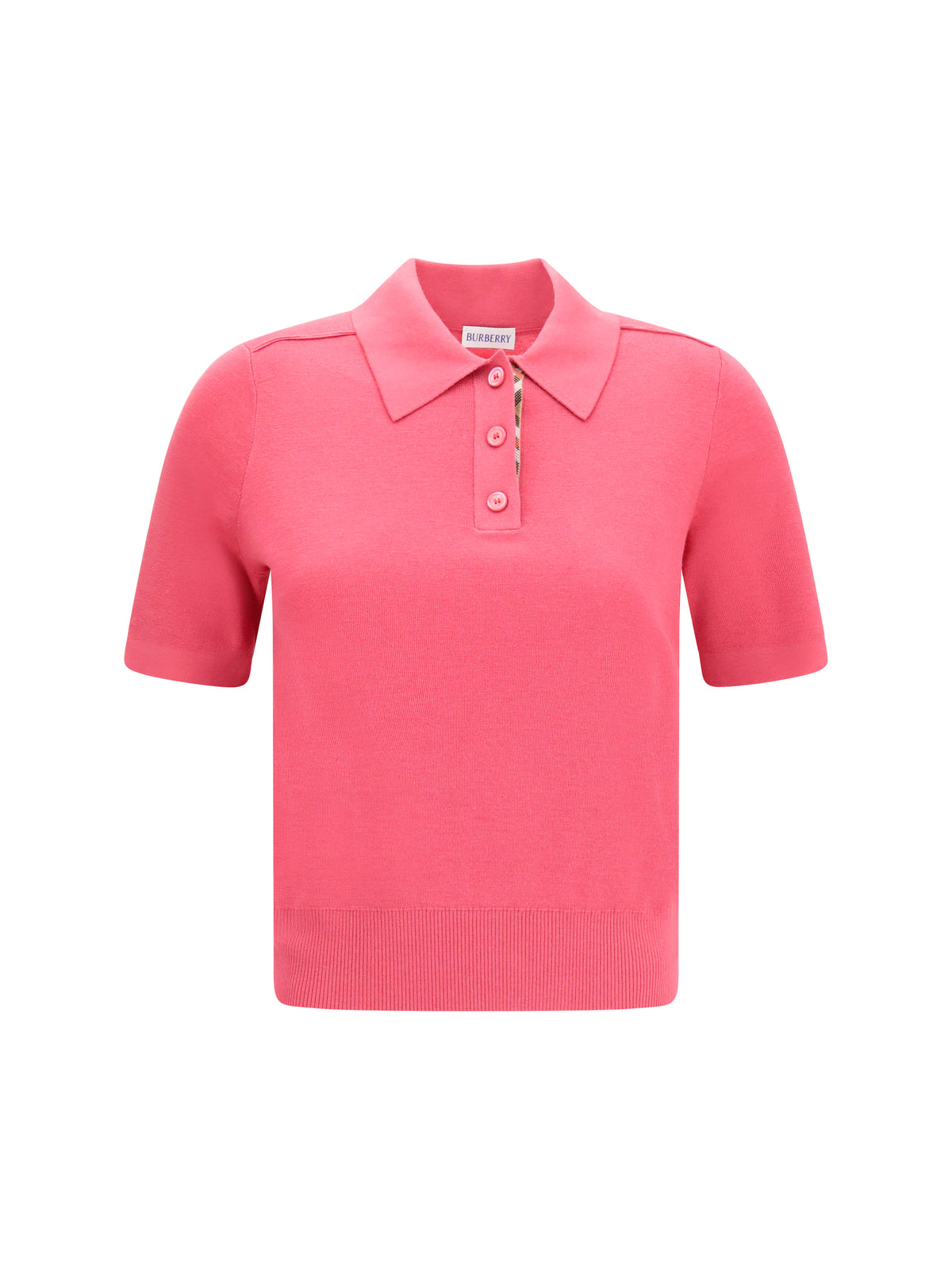 Burberry Women Wool Polo With Check Details