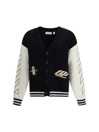 Off-White Men Star Logo Diagonal Varsity Cardigan