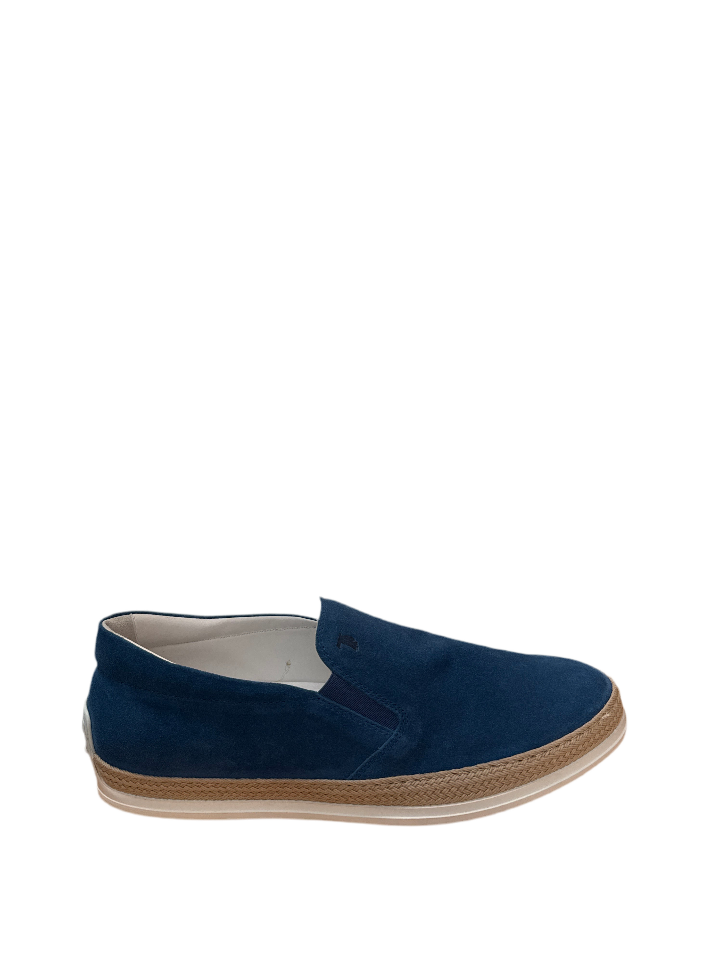 Tods Suede Slip-On Espadrilles with Braided Sole