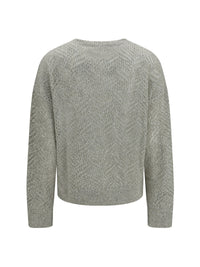 BRUNELLO CUCINELLI Brunello Cucinelli Women Openwork Sequined Crewneck Sweater