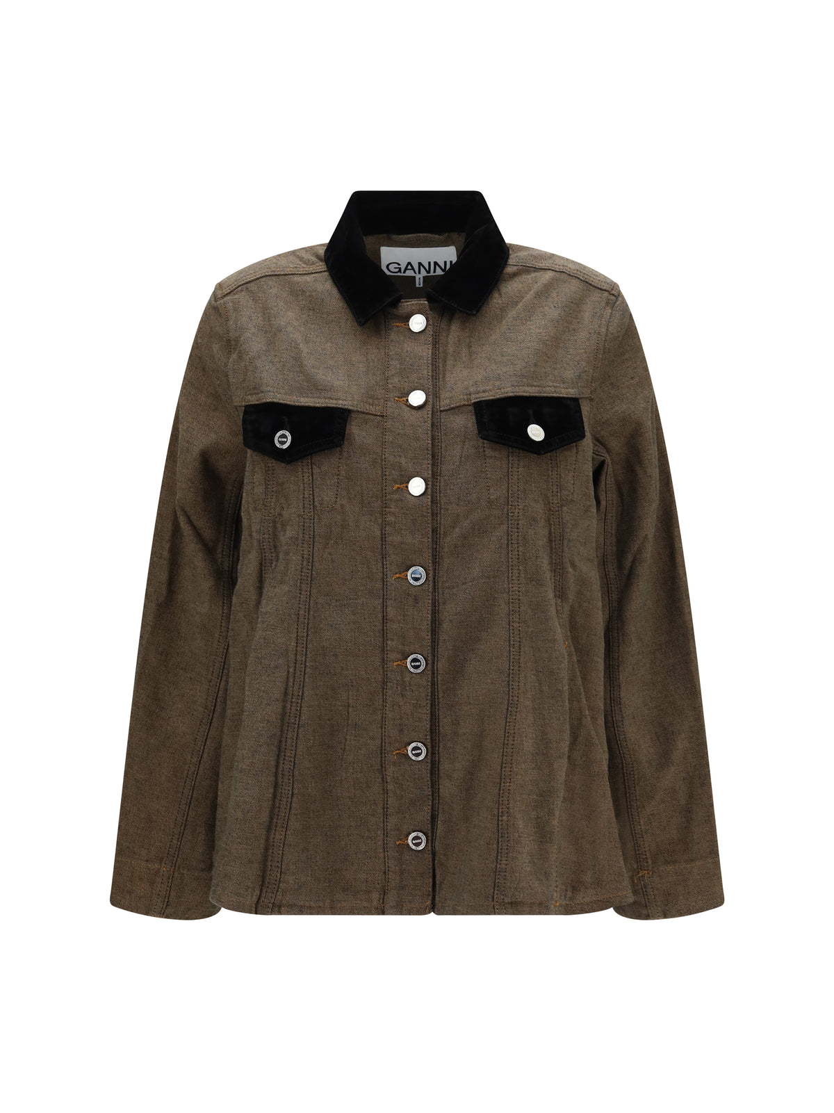 GANNI Ganni Women Neppy Denim Overshirt