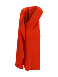 BALENCIAGA Balenciaga Women Draped Silk Midi Dress