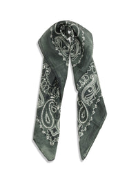 Golden Goose Women Golden Paisley Printed Silk Scarf
