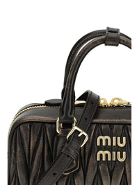 Miu Miu Women Arcadie Handbag In Quilted Nappa Leather