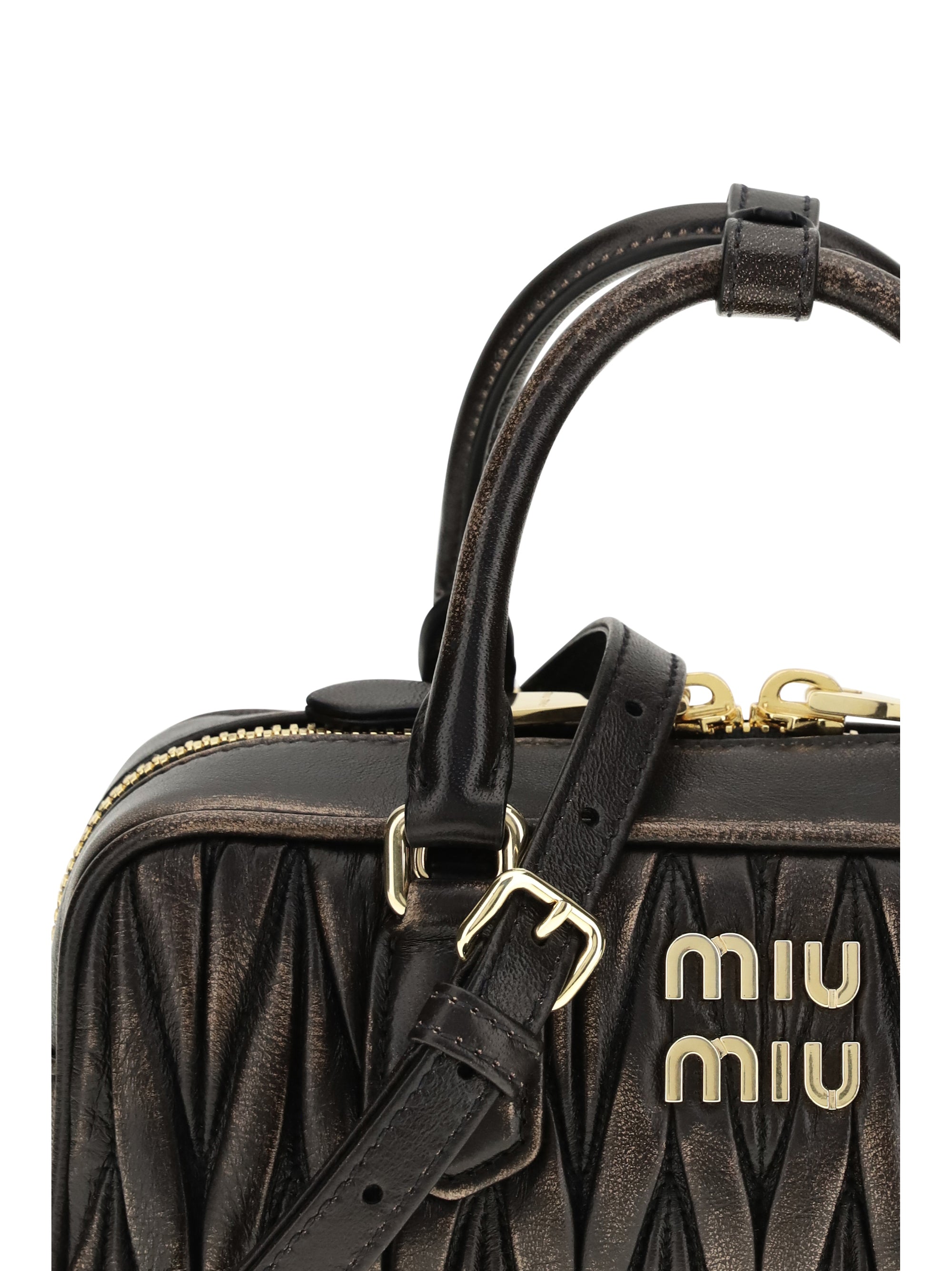 Miu Miu Women Arcadie Handbag In Quilted Nappa Leather
