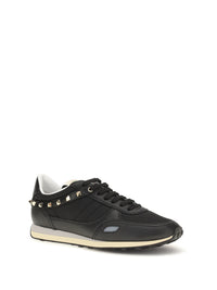 Valentino Garavani Men Stud Up Sneakers In Leather And Nylon