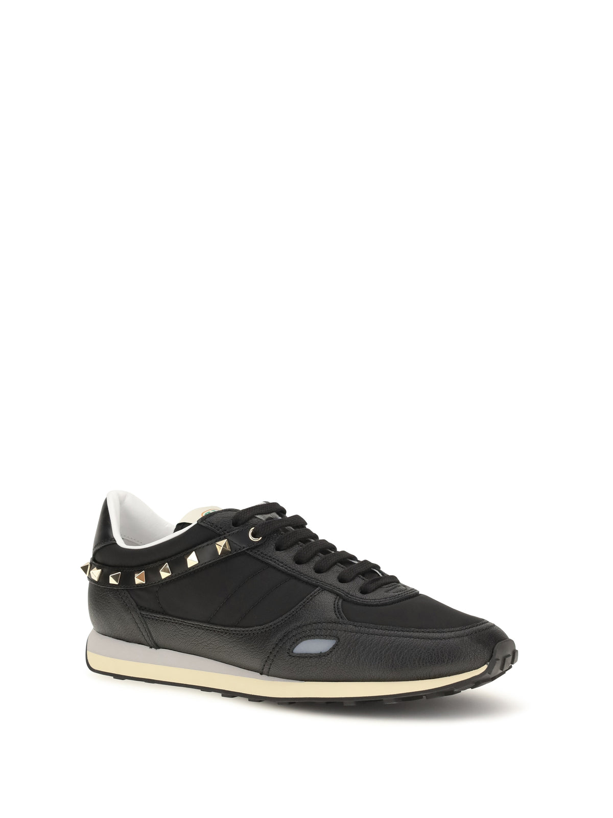 Valentino Garavani Men Stud Up Sneakers In Leather And Nylon