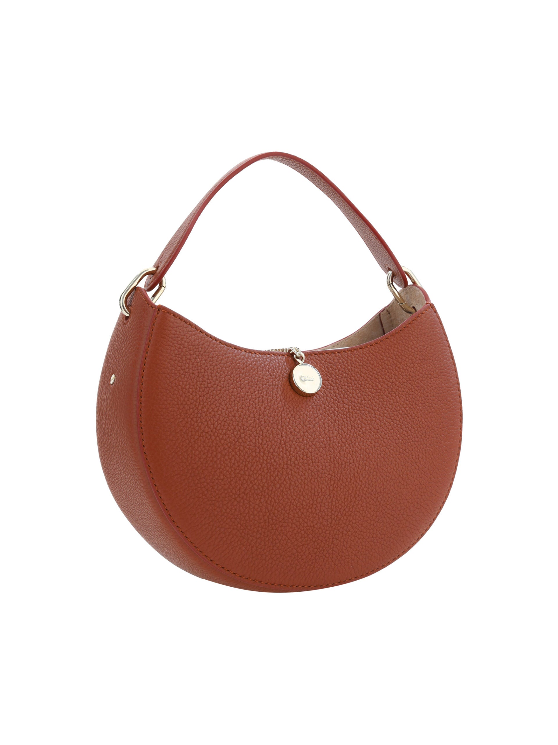 Chloé Sepia Brown Small Arlène Leather Shoulder Women's Bag