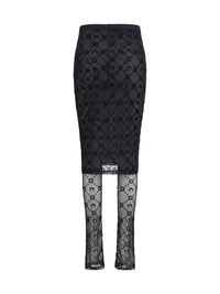 MARINE SERRE Marine Serre Women Moonogram Mesh Flock Pant-Skirt