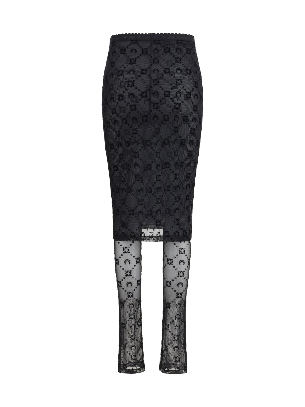 MARINE SERRE Marine Serre Women Moonogram Mesh Flock Pant-Skirt