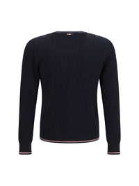 Thom Browne Men Ribbed Merino Wool Cardigan