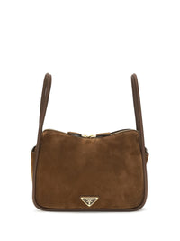 Prada Women Darling Handbag In Suede Leather