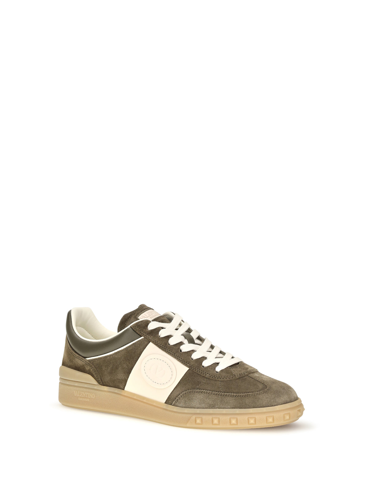 VALENTINO GARAVANI Valentino Garavani Men Low Top Upvillage Sneakers In Suede Split Leather And Nappa Calfskin
