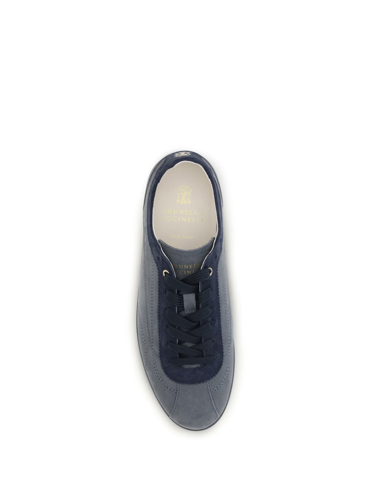 Brunello Cucinelli Men Nubuck And Suede Sneakers With Slim Sole