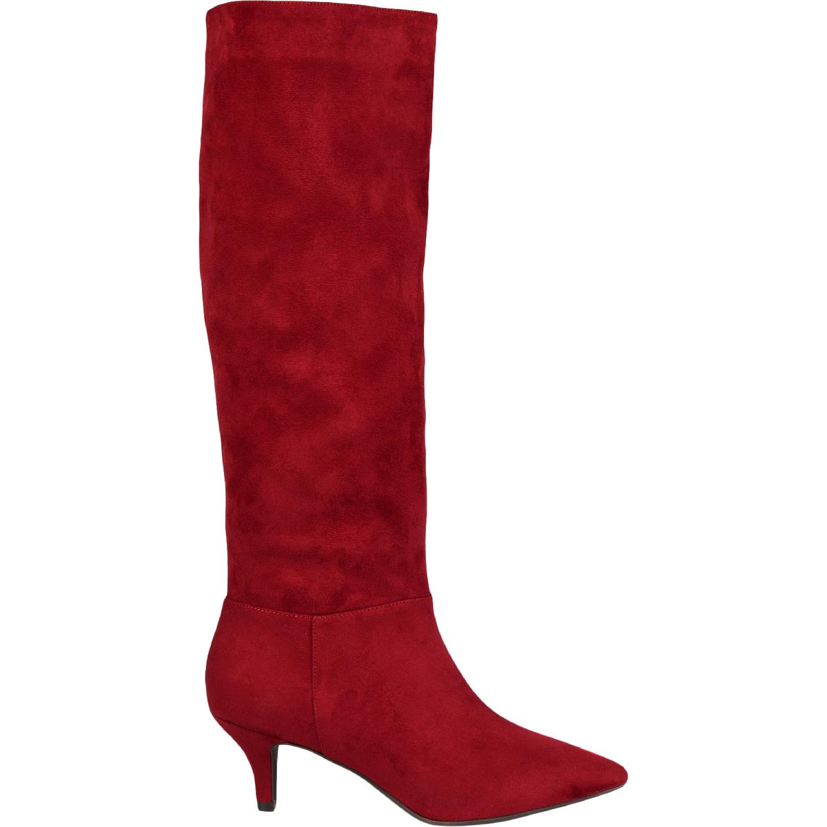 VELLIA Womens Faux Suede Pull-On Knee-High Boots