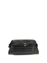 MOSCHINO Moschino Women Leather Clutch With Buckle Detail