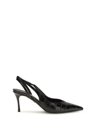 FERRAGAMO Ferragamo Women Crocodile-Effect Leather Slingback Pumps