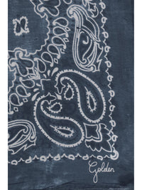 GOLDEN GOOSE Golden Goose Women Golden Paisley Printed Silk Scarf
