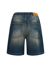 Amiri Men Drawstring Denim Shorts
