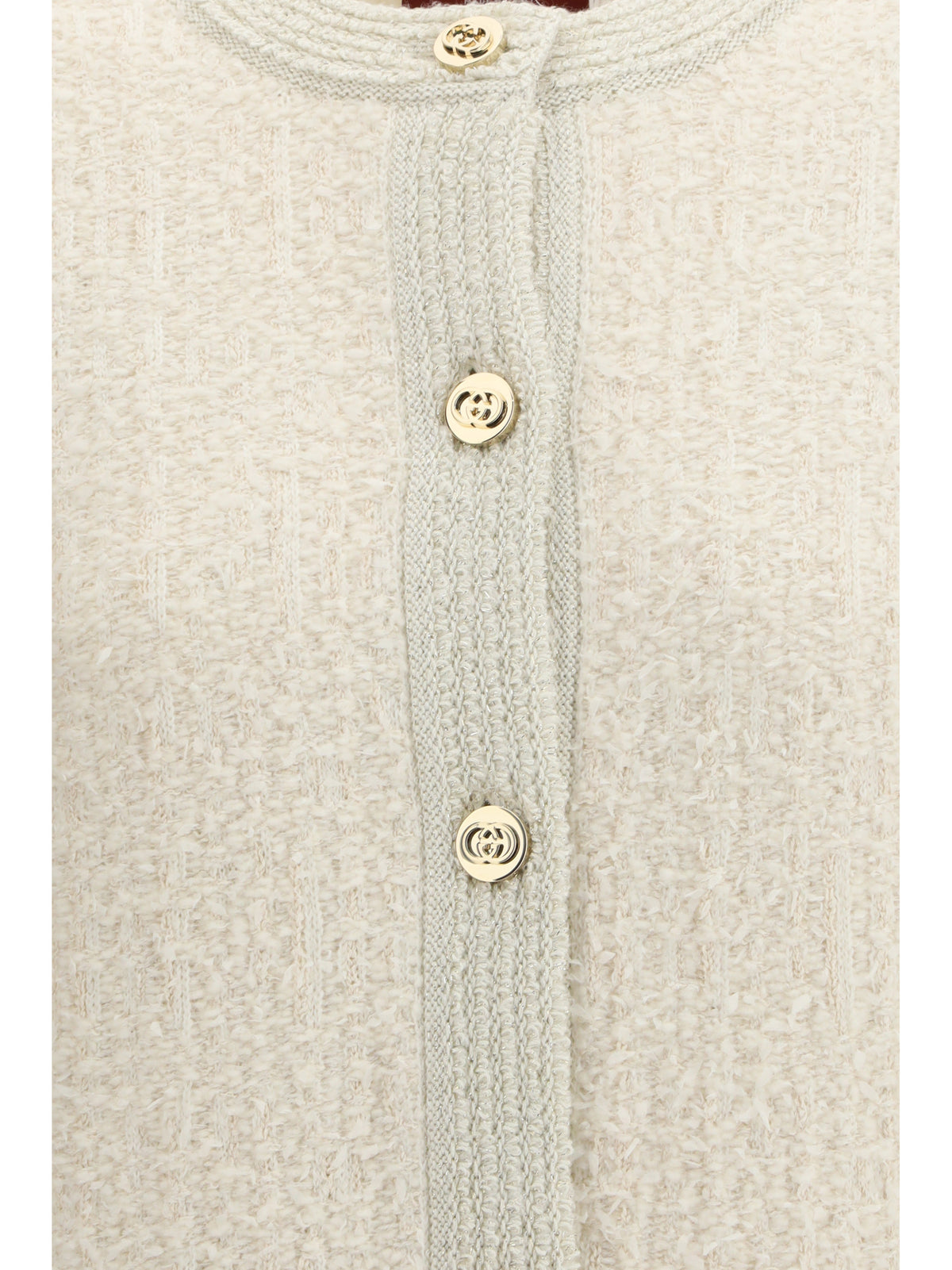 GUCCI Gucci Women Bouclé Lamé Wool Cardigan