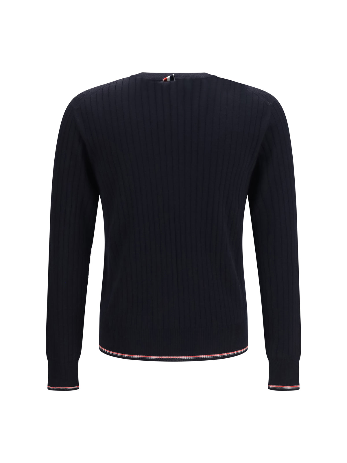 THOM BROWNE Thom Browne Men Crewneck Cotton Knit Sweater With 4-Bar Detail