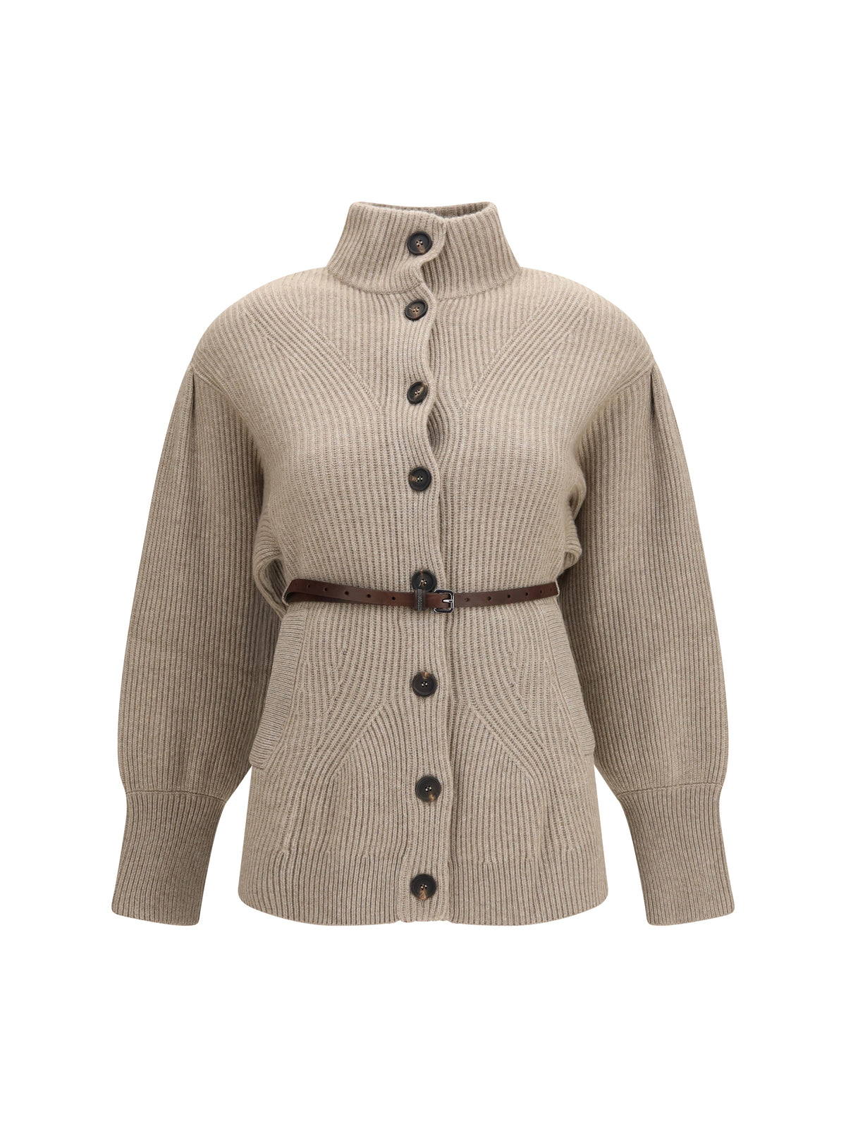 BRUNELLO CUCINELLI Brunello Cucinelli Women High Neck Cardigan With Belt