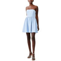 Womens Polyester Mini Dress Cashmere Blue