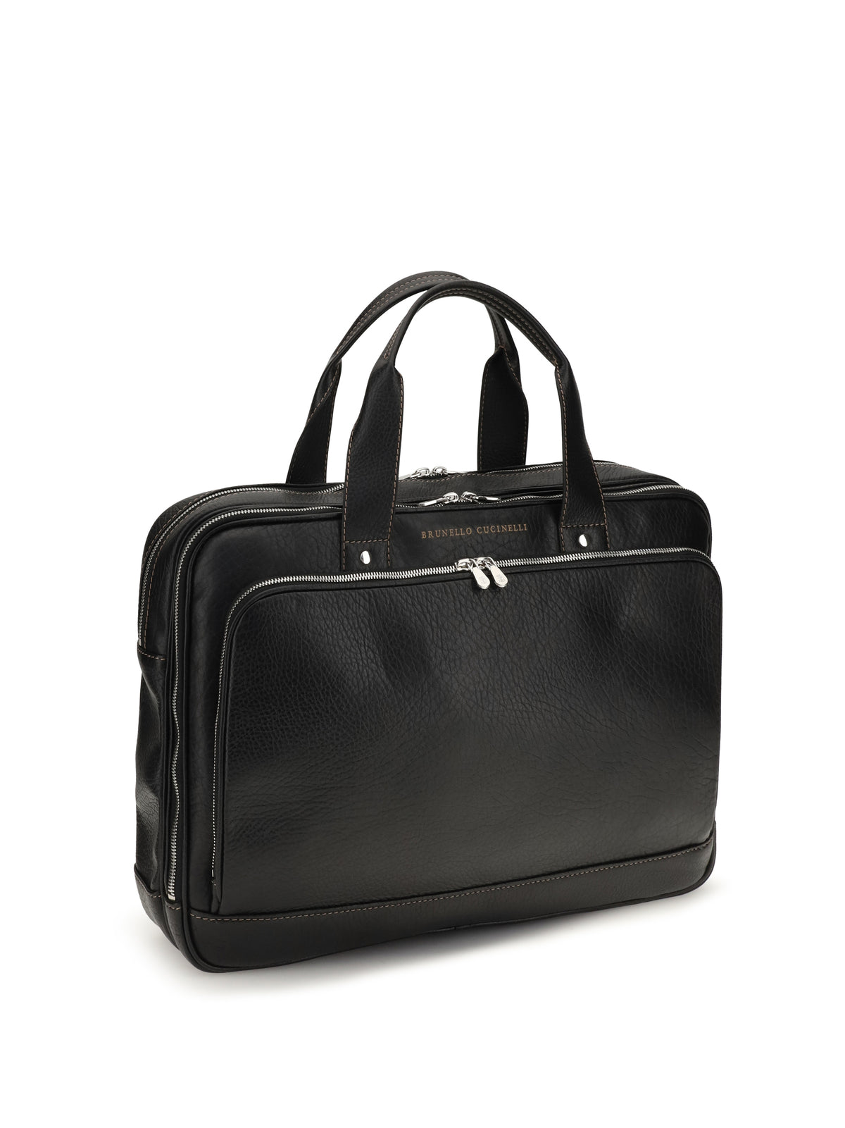BRUNELLO CUCINELLI Brunello Cucinelli Men Grained Calfskin Zip-Top Handbag