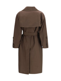 Max Mara The Cube Women Double-Breasted Cotton-Blend Trench Coat