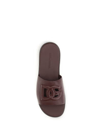 Dolce & Gabbana Men Grained Leather Sandals